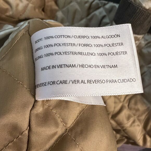 Orvis Jacket Mens XXL Brown Chore Barn Coat Canvas Quilt Lined Corduroy Collar - Picture 9 of 16